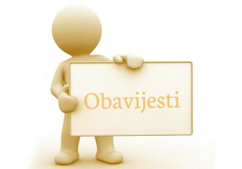 Obavijesti pred kraj nastavne godine