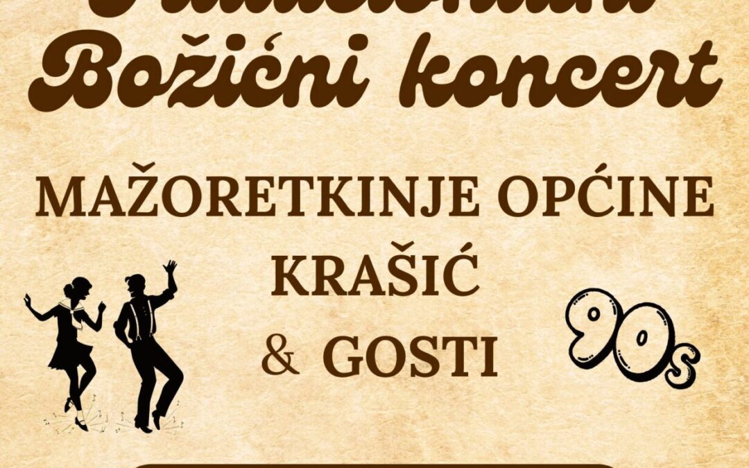 Poziv na tradicionalni Božićni koncert Krašićkih mažoretkinja