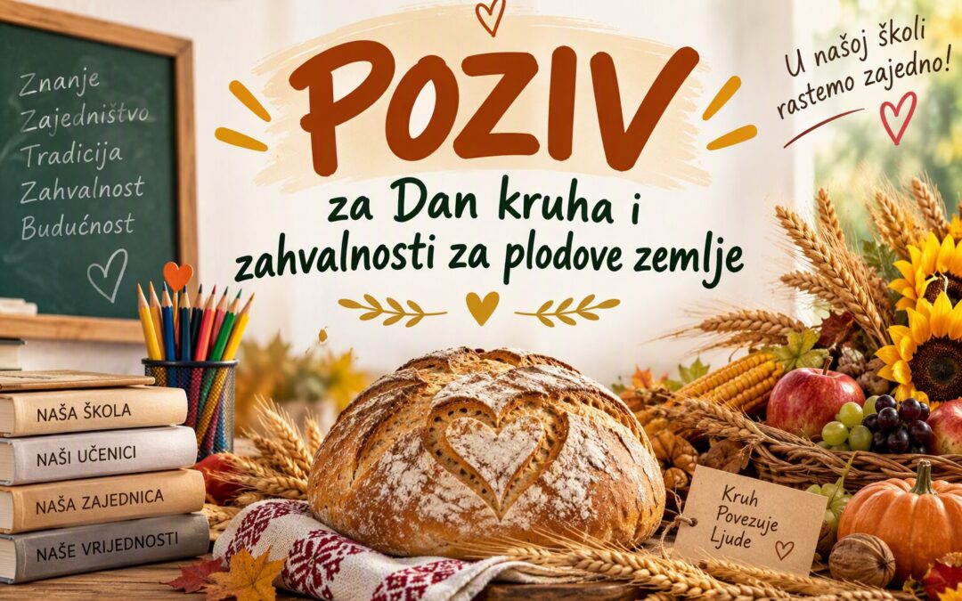 Poziv na obilježavanje Dana kruha i zahvalnosti za plodove zemlje